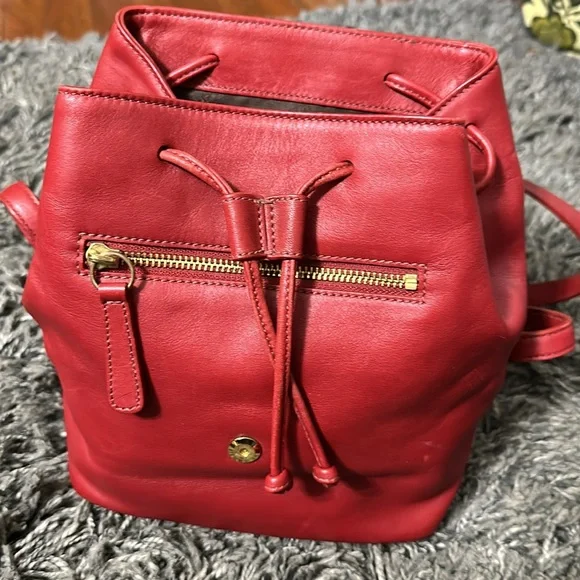 Coach Red Leather Backpack - Picture 5 of 8